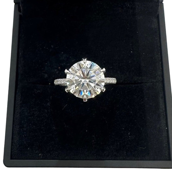 Ring Jewelry - Moissanite Diamond Ring Engagement Wedding Anniversary 5 Ct 6 Prong Size 6